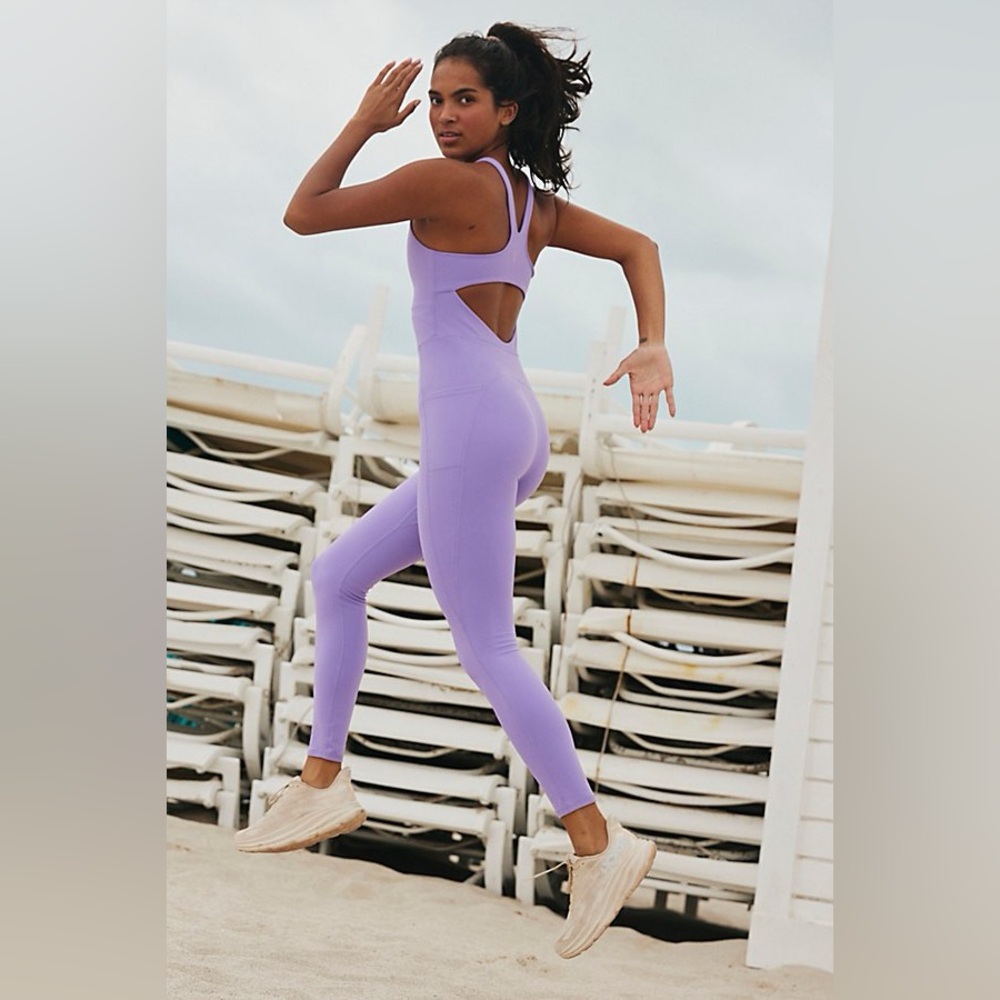 FP Movement by Free People Never Better High Neck One Piece Jumpsuit sz S